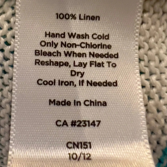 Talbots size Medium Petite linen cardigan sweater - Picture 8 of 8